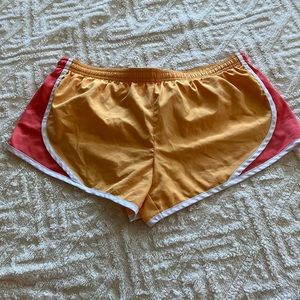 Orange athletic shorts